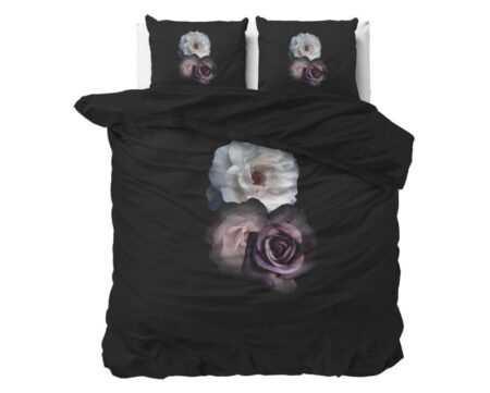 Sleeptime Deep Flowers Zwart 200 x 200/220 cm