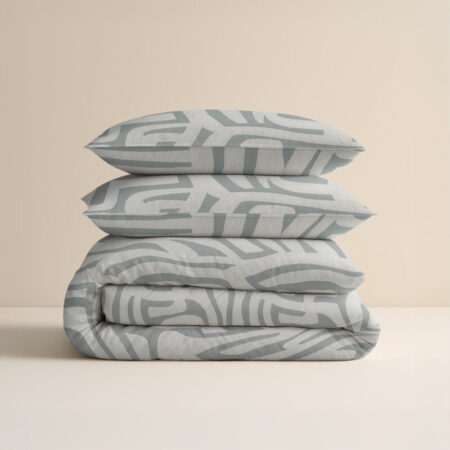 Sleeptime Flanel Danis Groen/Grijs 140 x 200/220 cm