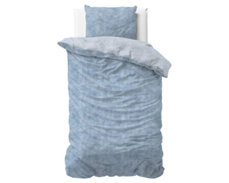 Sleeptime Flanel Washed Cotton Blauw 140 x 200/220 cm