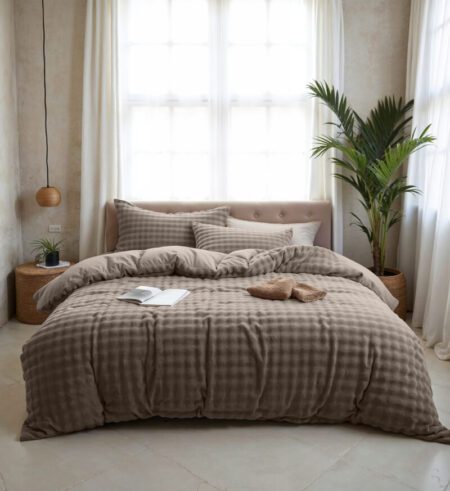 Sleeptime Pompom Taupe 140 x 220 cm