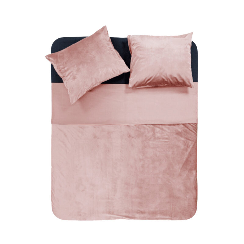 Sleeptime Velvet Piping Soft Pink 240 x 220 cm
