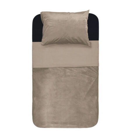 Sleeptime Velvet Piping Taupe / Grijs 140 x 220 cm