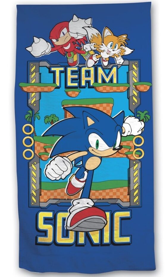 Team Sonic strandlaken 70 x 140 cm - polyester - pre order