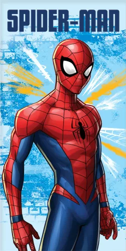 Spiderman strandlaken blauw 70 x 140 cm - katoen