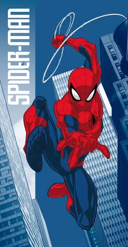Spiderman strandlaken city 70 x 140 cm katoen