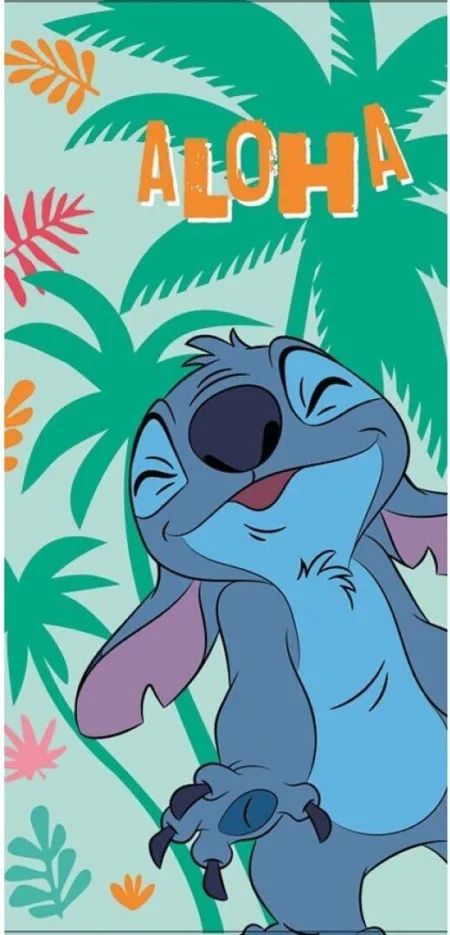 Stitch Aloha strandlaken 70 x 140 cm polyester