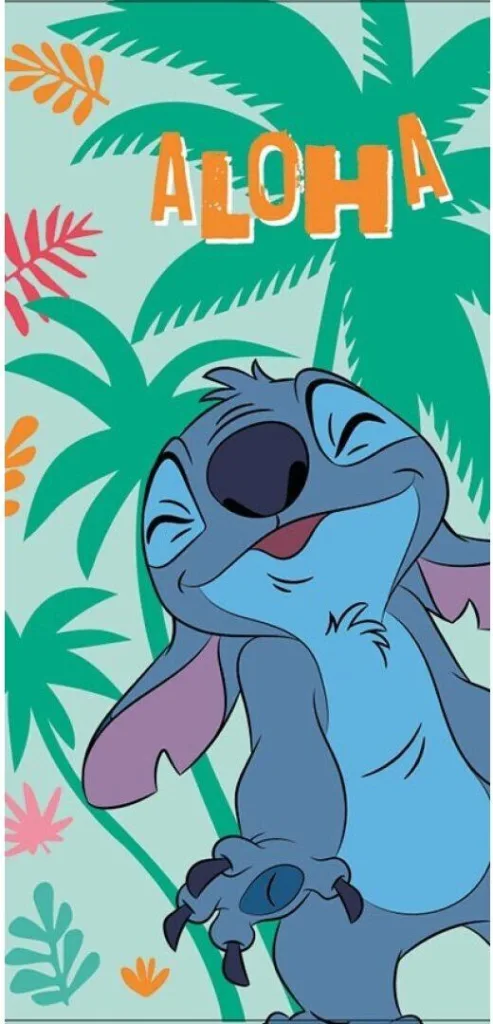 Stitch Aloha strandlaken 70 x 140 cm polyester