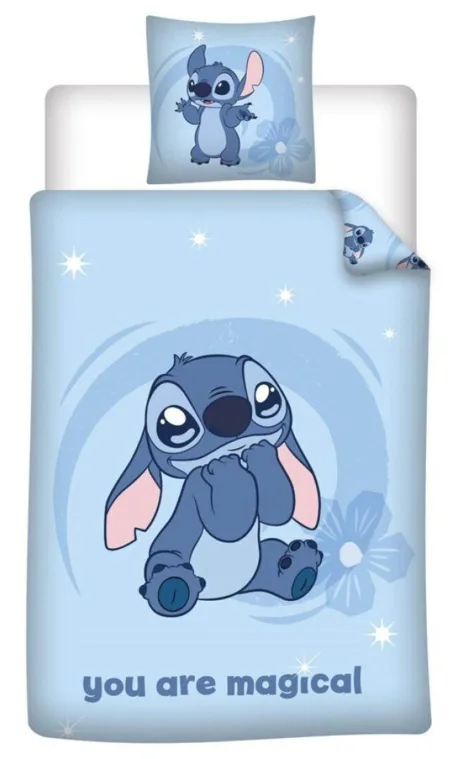 Stitch Dekbedovertrek Flanel blauw 140 x 200 cm - pre order
