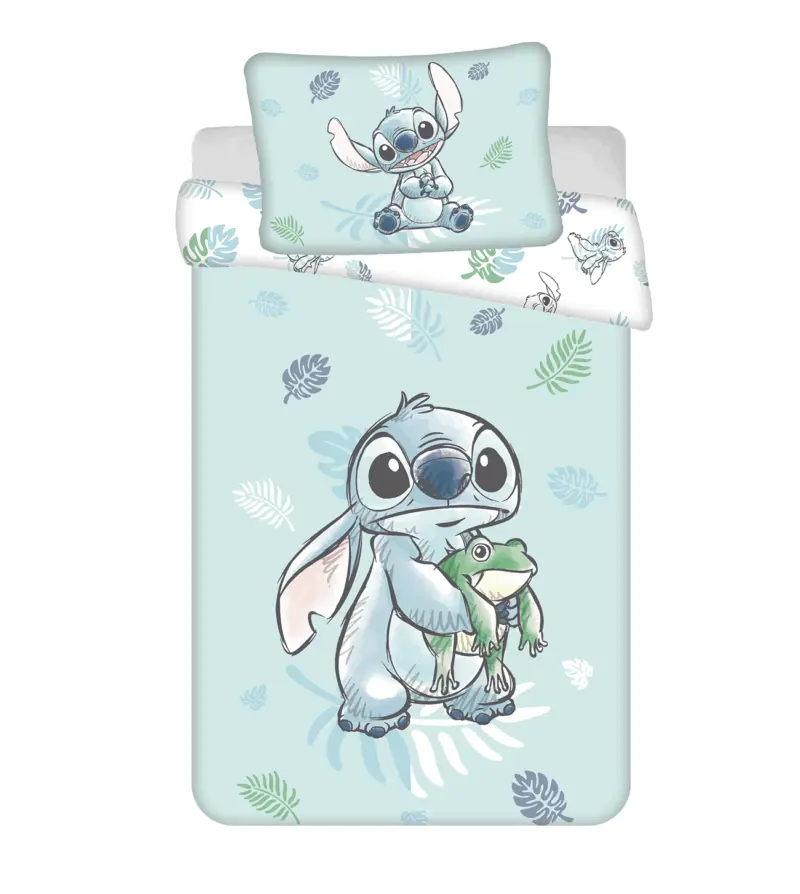 Stitch Dekbedovertrek frog  groen 100 x 135 cm - pre order