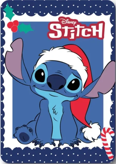 Stitch Holiday Christmas Fleece deken 100 x 140 cm