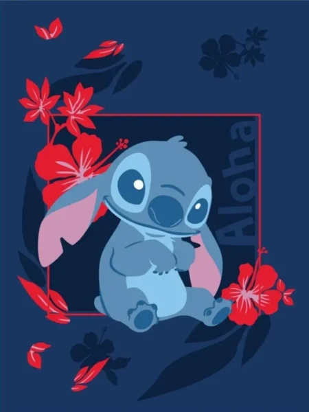 Stitch fleece plaid aloha 110 x 150 cm - polyester - pre order