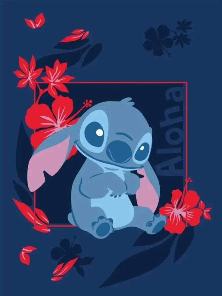 Stitch fleece plaid aloha 110 x 150 cm - polyester - pre order