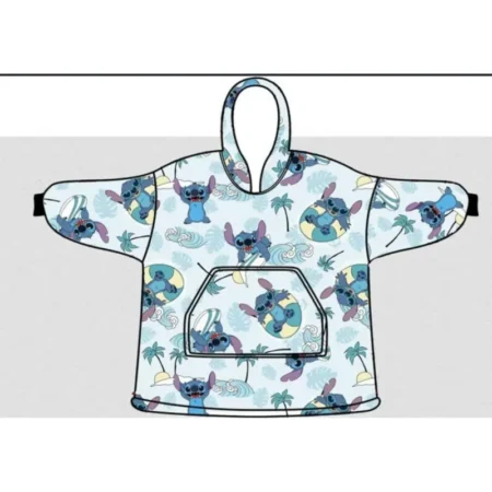 Stitch hoodie poncho palmboom 7 - 14 jaar - polyester