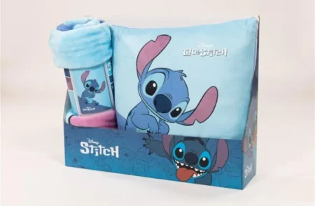 Stitch set strandlaken + kussen 100 x 140 cm + 35 x 35 cm - polyester
