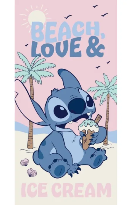 Stitch Beach and Love strandlaken 70 x 140 cm polyester - pre order