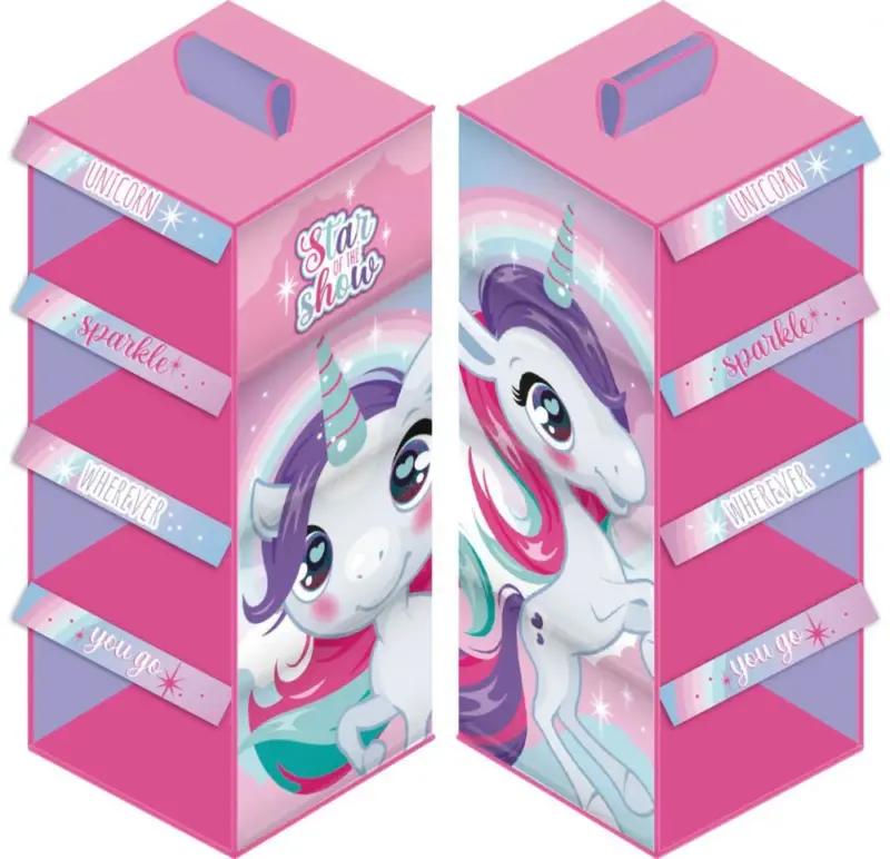 Unicorn sparkle hangende opbergkast 29 x 28 x 71 cm