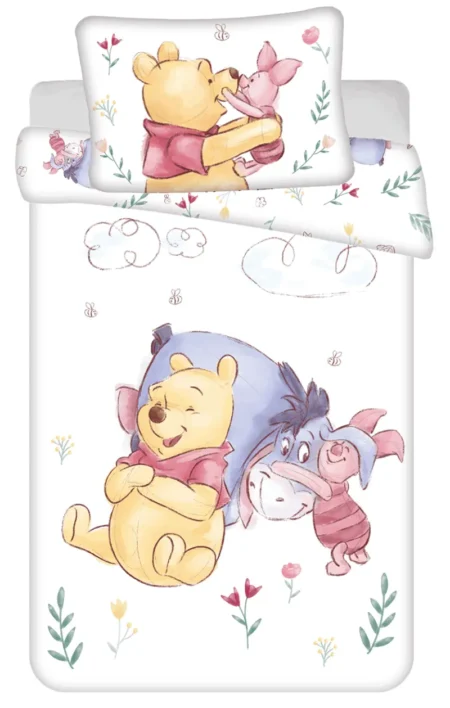 Winnie The Pooh knorretje en Iejoor dekbedovertrek 100 x135 cm - Katoen