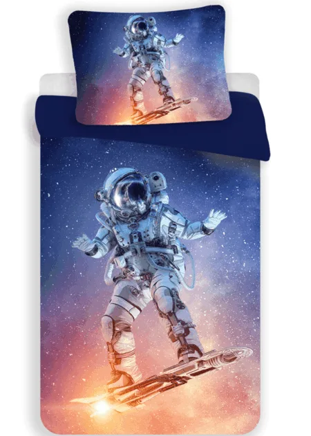 Astronaut Dekbedovertrek eenpersoons - 140 x 200 cm - polyester