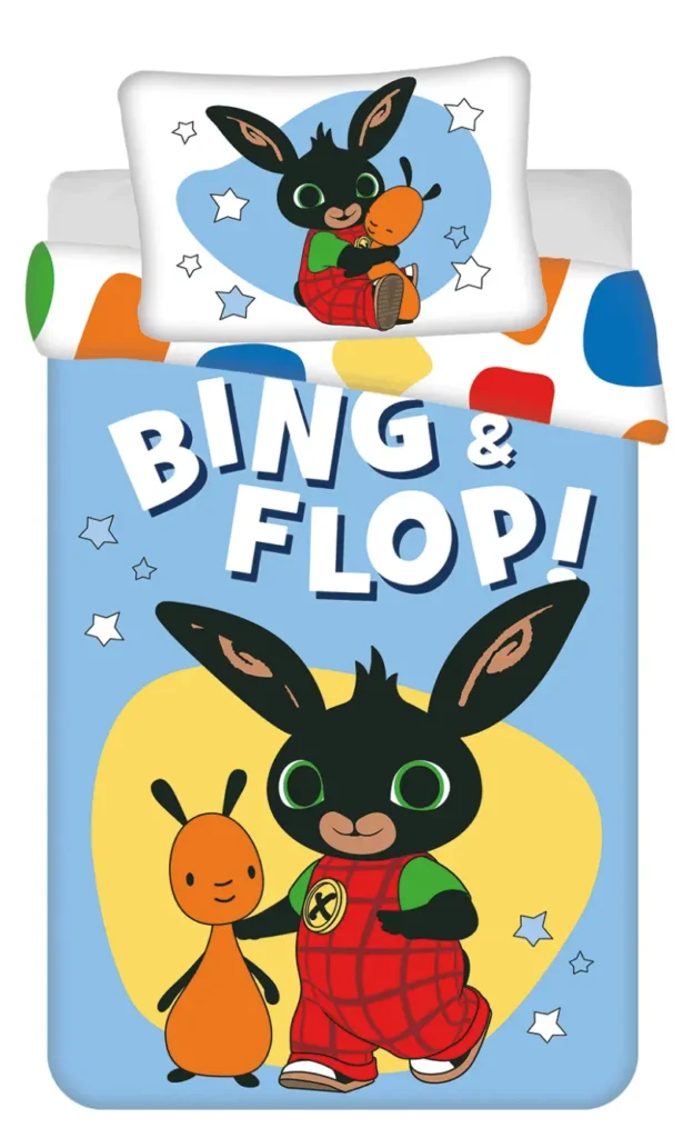 Sula en Flop peuterdekbedovertrek - 100 x 135 cm blauw - pre order