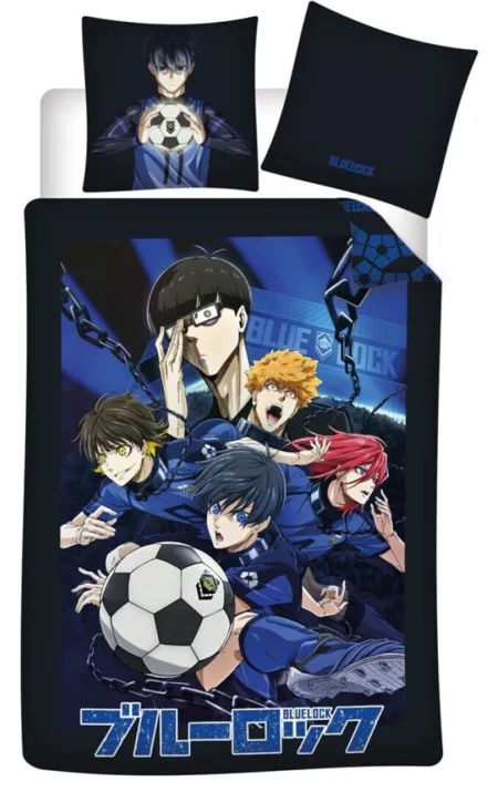 Blue Lock dekbedovertrek polyester 140 x 200 cm - Katoen - 63 x 63 cm - pre order