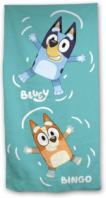 Bluey en bingo Strandlaken 70 x 140 cm blauw