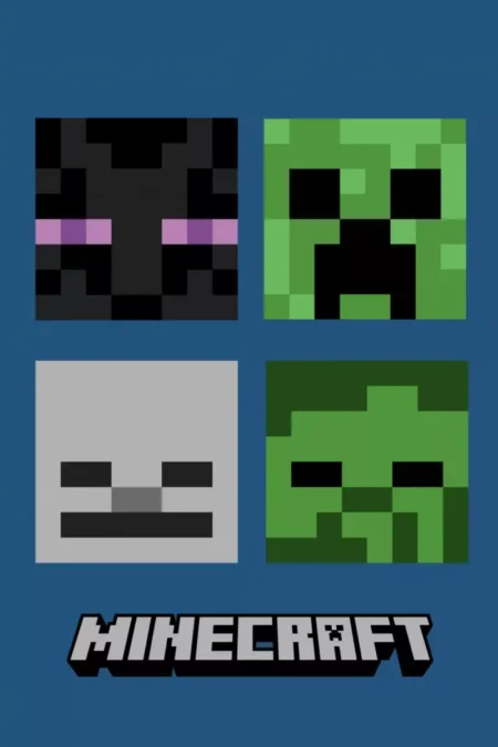 Minecraft fleece deken - 100 x 150 cm (blauw)