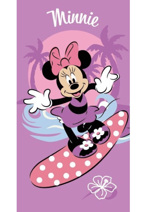 Minnie Mouse strandlaken Surfing 70 x 140 cm paars