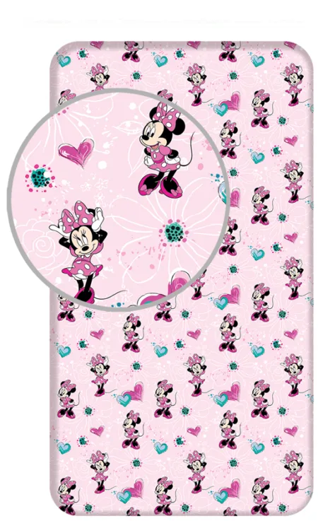 Minnie Mouse Hoeslaken roze - 90 x 200 cm