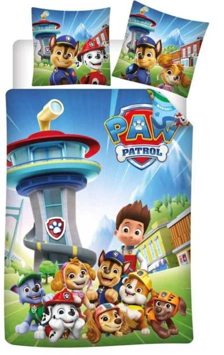 Paw Patrol dekbedovertrek pups polykatoen 140 x 200 cm - 65 x 65 cm - pre order