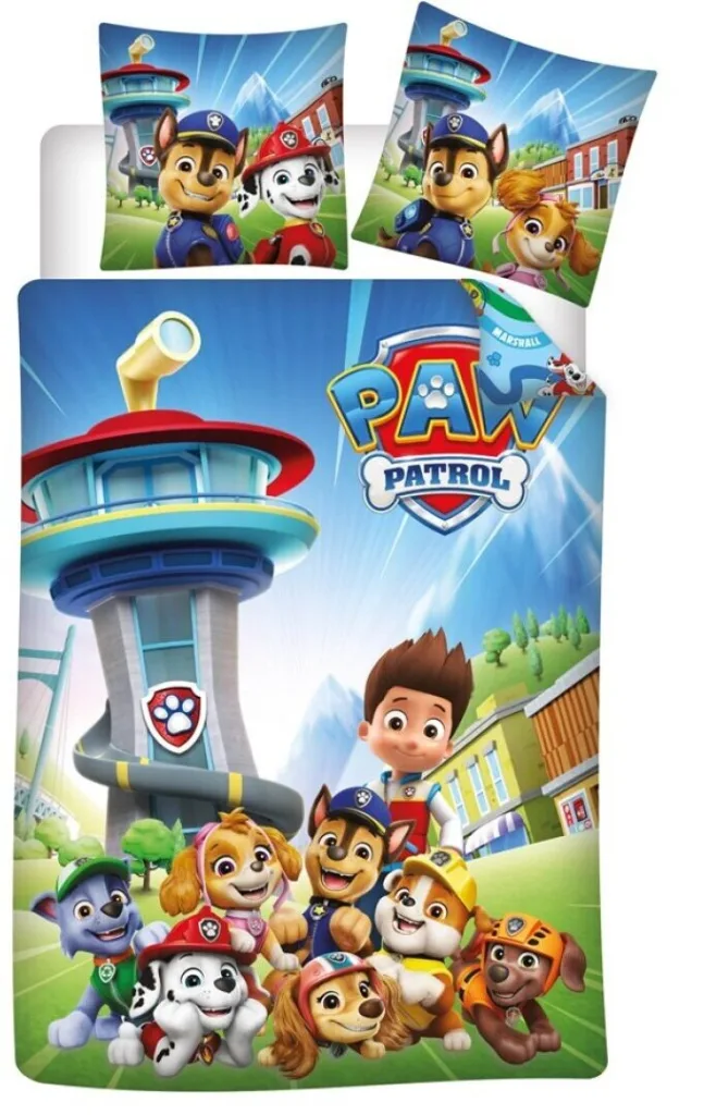 Paw Patrol dekbedovertrek pups polykatoen 140 x 200 cm - 65 x 65 cm - pre order