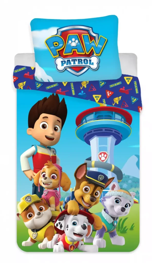 Paw Patrol dekbedovertrek Squad  140 x 200 cm - 70 x 90 cm - Polyester