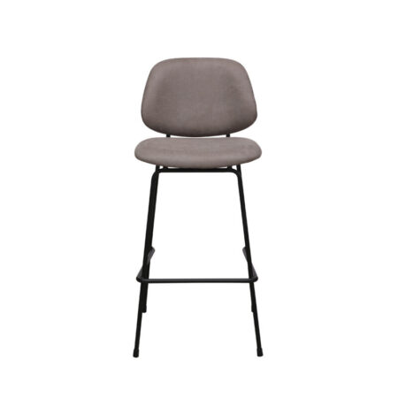 LABEL51 Barkruk Bello - Taupe - Micro Suede - Hoog