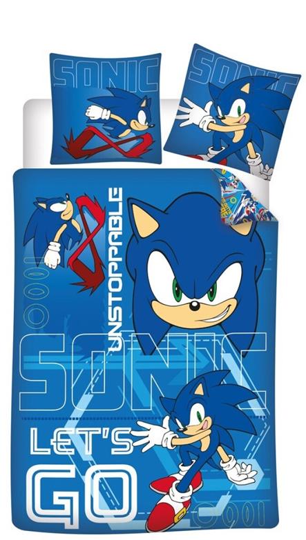 Sonic Dekbedovertrek Lets Go - Blauw - 65 X 65 cm Polykatoen