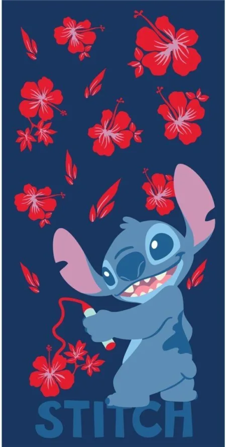 Stitch strandlaken Flowers 70 x 140 cm Katoen