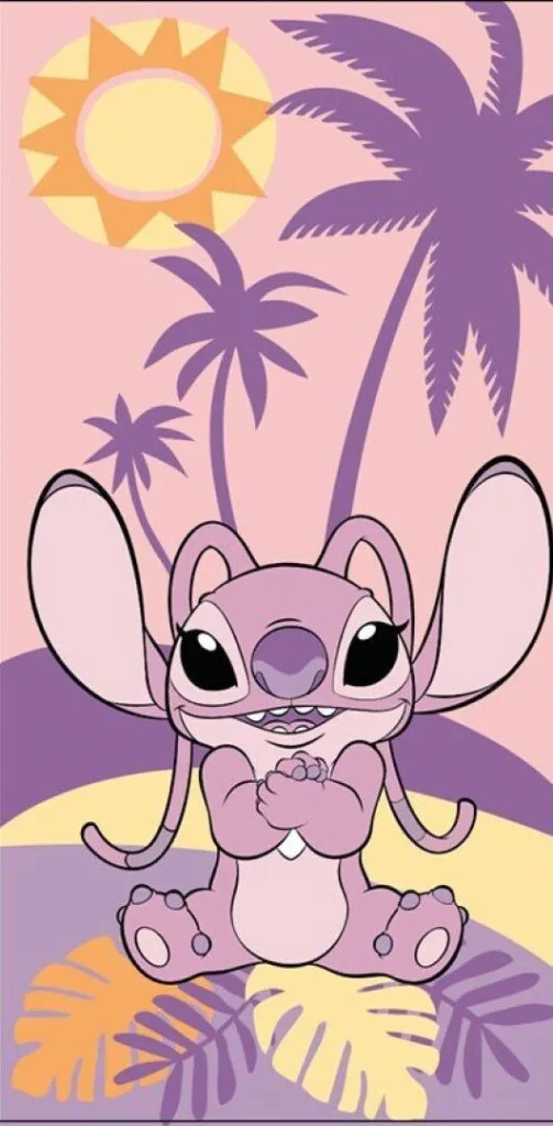 Angel strandlaken Roze 70 x 140 cm polyester