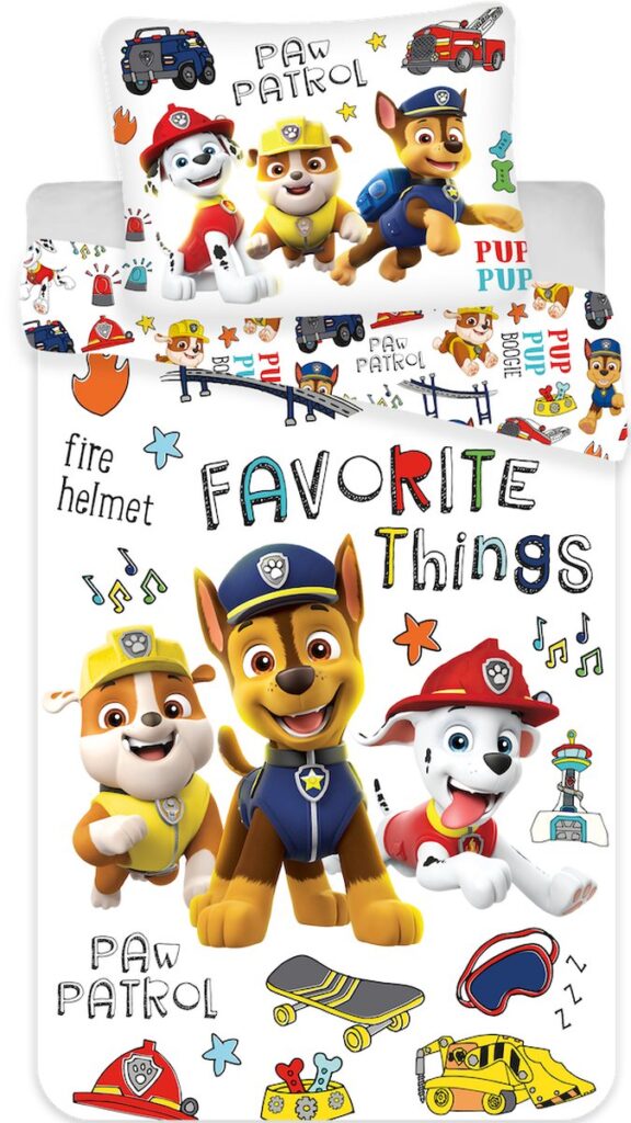 Paw Patrol Favorite Things dekbedovertrek 140 x 200 cm - 70 x 90 cm Katoen