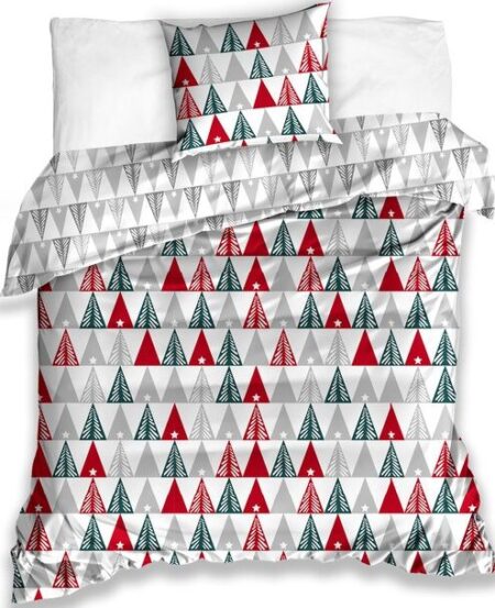 Kerstbomen dekbedovertrek 140 x 200 cm - katoen