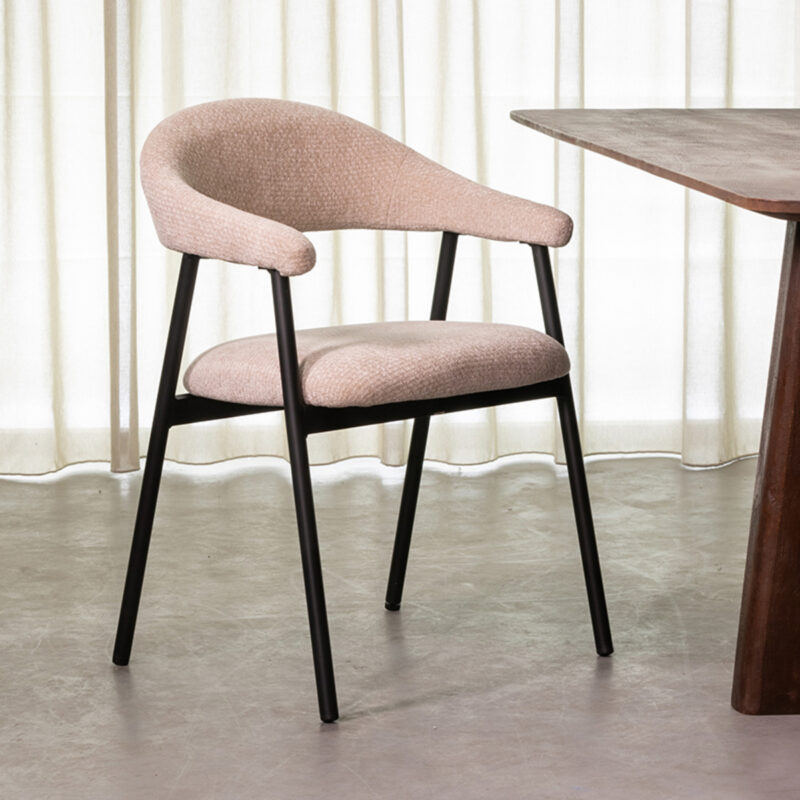 LABEL51 Eetkamerstoel Amaze - Naturel - Elite - Black Frame