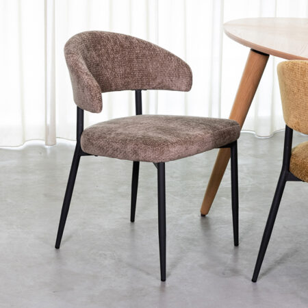 LABEL51 Eetkamerstoel Bliss - Hunter - Fluweel - Black Frame