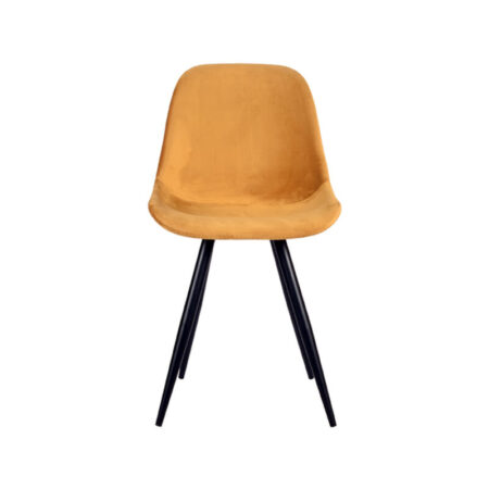 LABEL51 Eetkamerstoel Capri - Oker - Fluweel - Black Frame
