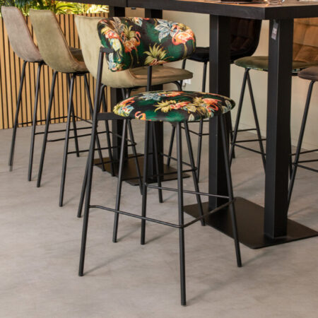 LABEL51 Eetkamerstoel Ferry - Multicolor - Fluweel - Zithoogte 78