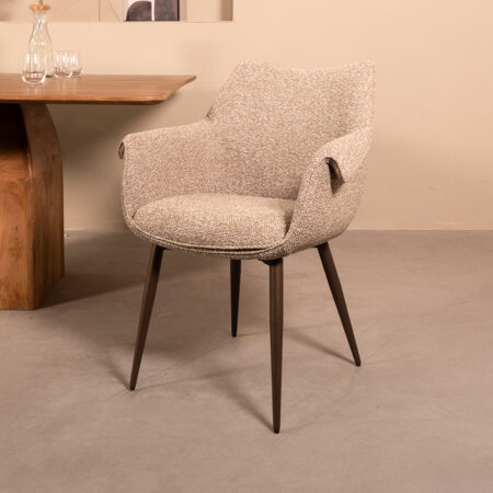 LABEL51 Eetkamerstoel I_Mirai - Mushroom - Royal Boucle - One size