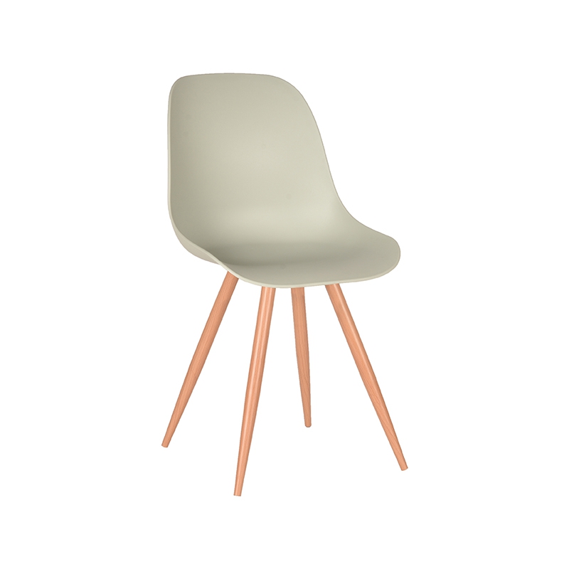 LABEL51 Eetkamerstoel Rimini - Breeze - Kunststof - Oak Metal Woodcover