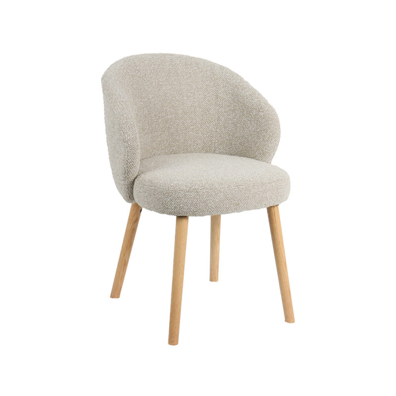 LABEL51 Eetkamerstoel Shiro - Naturel - - Naturel Houten Frame