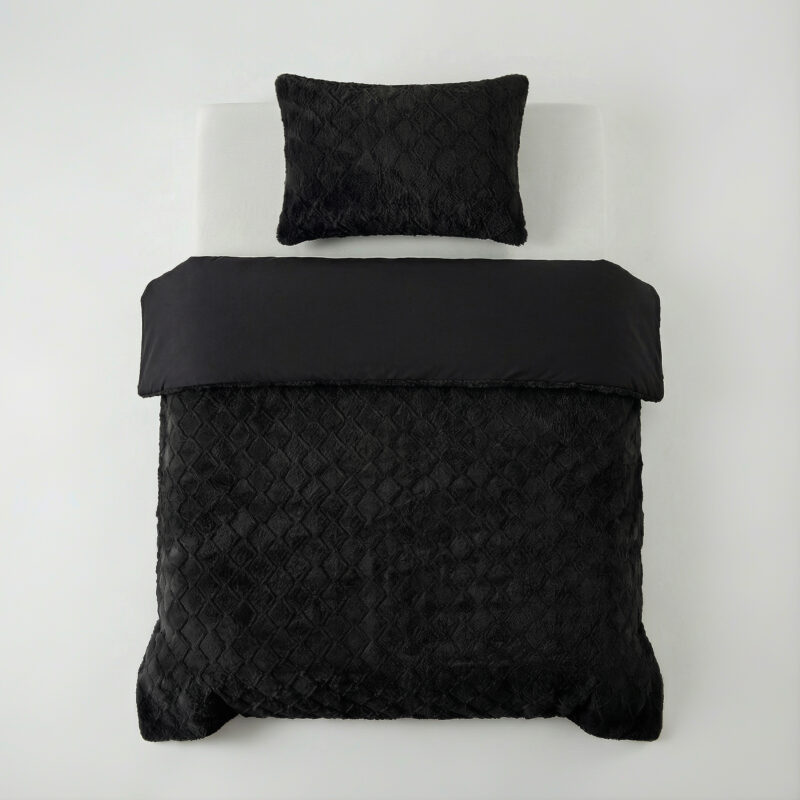 Sleeptime Faux Fur Syon Zwart 140 x 200/220 cm