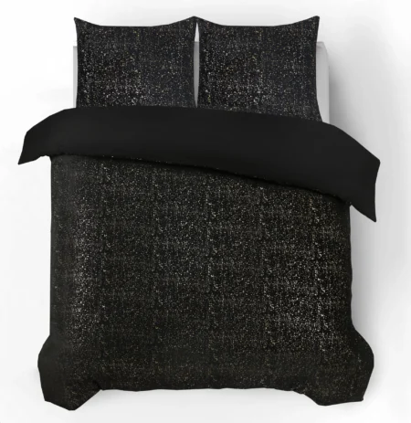 Sleeptime Glamour Flanel Sprankle Foil Zwart 140 x 200/220 cm