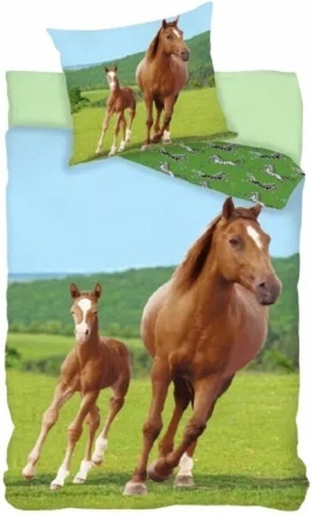 Animal Pictures Dekbedovertrek Paard met veulen - 140 x 200 cm - Katoen