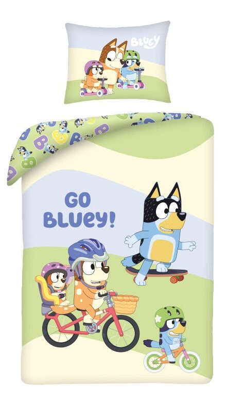Bluey Dekbedovertrek Go Bluey 140 x 200 cm - katoen