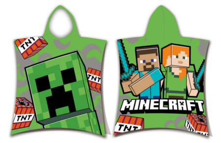 Minecraft poncho groen 50x115cm