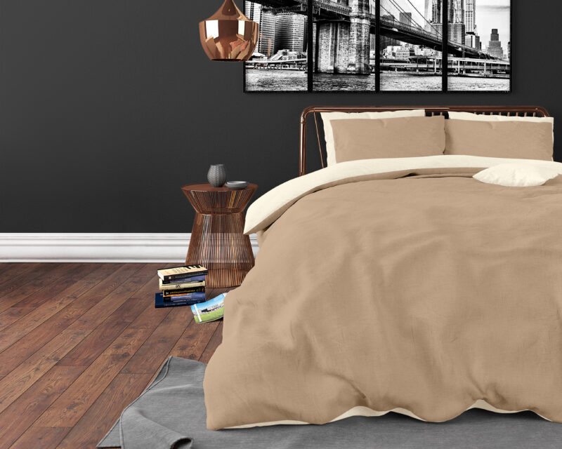 Sleeptime Twin Face Creme/Taupe 200 x 200/220 cm